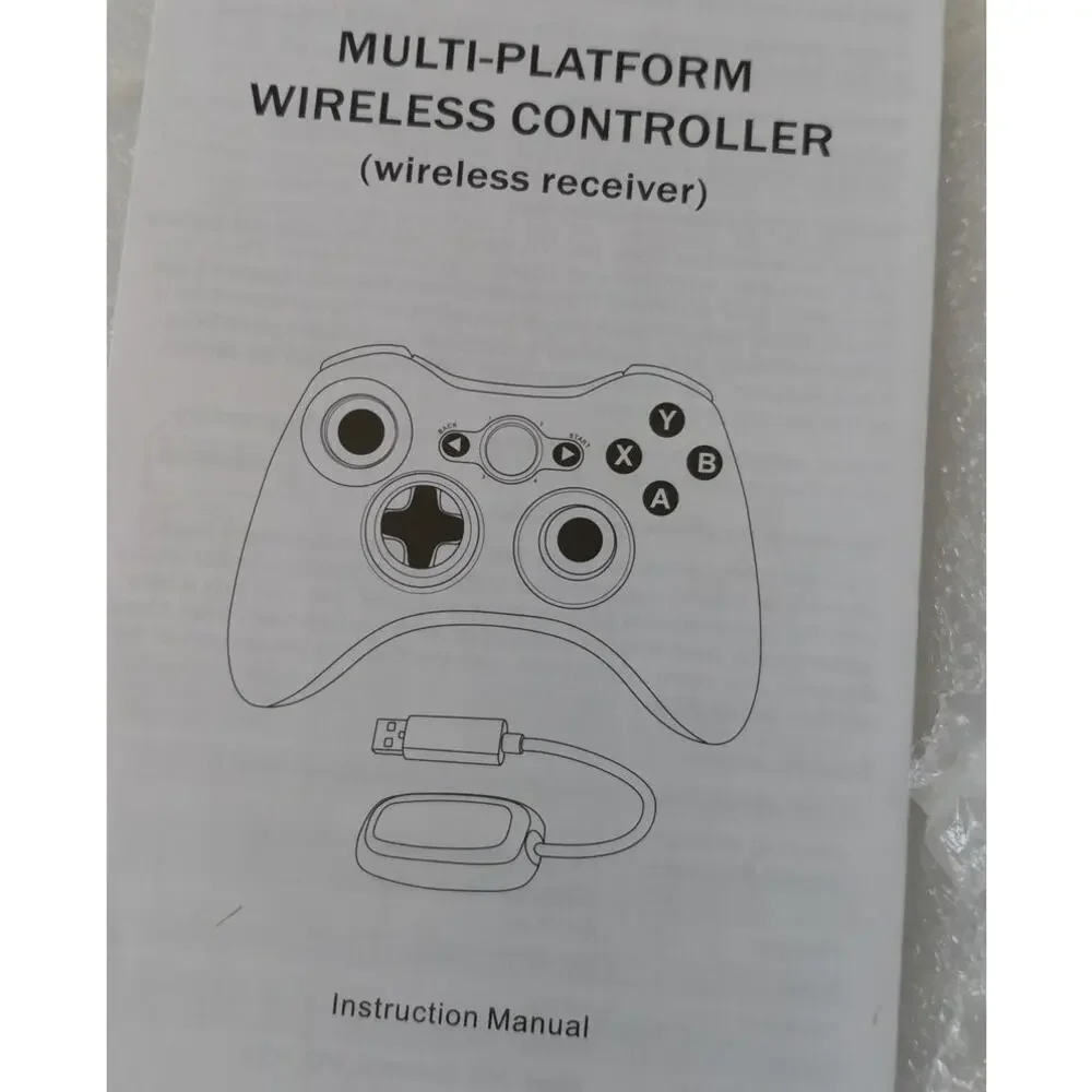 2.4G Wireless Controller for Xbox 360 & PC with USB Wireless Receiver